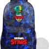 Merkloos Tijd Voor BRAWL | Brawl Stars Rugzak| Rugtas| Schooltas| Nieuwste Game | New Backpack | Black Blue -Reis Opberg Artikelen 1002x1200 5