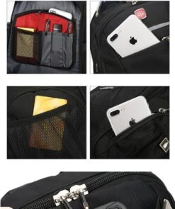 ASA-STAR Rugzak Met 2 USB Charging Anti-theft Laptopvak -Anti-Diefstal- Met Slot (zwart) - Inclusief 2 USB Oplaadstation- Backpack - School - Luxe Laptop Rugtas - Travel- Reistassen - Rugzak Slim Fit School/college Tas Jongens/meisjes -heren- Dames -Reis Opberg Artikelen 1005x1200 7