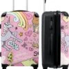 NoBoringSuitcases.com® Koffer Groot - Roze - Eenhoorn - Skateboard - Tekening - Trolley Koffer Met TSA-slot - Met Wielen - 90 Liter - Reiskoffer - 66 Cm -Reis Opberg Artikelen 1007x1200 12