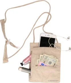 Merkloos Handige Halstas - Nektasje Reisportemonee 20 Cm - Reistasje