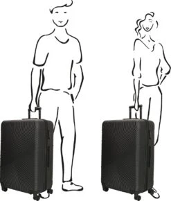 Enrico Benetti Koffer / Trolley / Reiskoffer - 75 X 46 X 25 Cm - 93 Liter - ABS - Maat L - Louisville - Zwart -Reis Opberg Artikelen 1021x1200 1