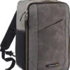 CabinMax Manhatten – Handbagage 20L – Rugzak – Schooltas - 40x20x25 Cm – Compact Reistas – Lichtgewicht – Grijs/Bronze