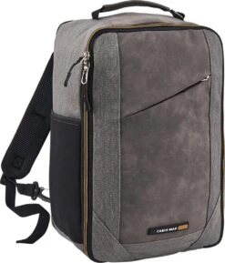 CabinMax Manhatten – Handbagage 20L – Rugzak – Schooltas - 40x20x25 Cm – Compact Reistas – Lichtgewicht – Grijs/Bronze