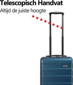 CabinMax Handbagage Koffer - Trolley 35L - Harde Reiskoffer - 55x35x20cm - Groot Capaciteit - Endless Sea 15 CabinMax Handbagage Koffer - Trolley 35L - Harde Reiskoffer - 55x35x20cm - Groot Capaciteit - Endless Sea -Reis Opberg Artikelen 1037x1200