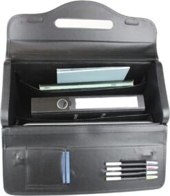 Pilotenkoffer Zonder Wiel - Kunstleer Zwart - Grote Piloten Koffer Met Laptopvak En Cijferslot - Kantoor Koffer - Werk Koffer -Reis Opberg Artikelen 1045x1200 2