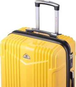 Tesla PC - Reiskoffer - 65 Cm - 4 Wielen - Geel -Reis Opberg Artikelen 1047x1200 1