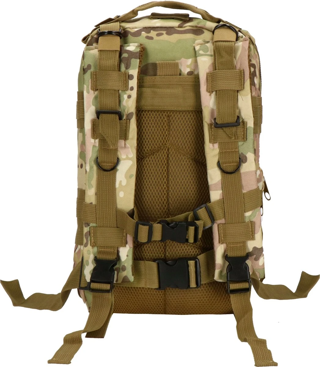Springos Rugzak | Backpack | Wandelrugzak | Tactical Backpack | 35 Liter | Camouflage | Groen/Camel/Beige 19 Springos Rugzak | Backpack | Wandelrugzak | Tactical Backpack | 35 Liter | Camouflage | Groen/Camel/Beige - Afbeelding 17