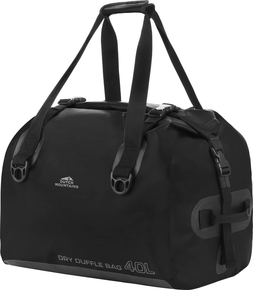 Dutch Mountains Reistas 40ltr – Waterdichte Duffelbag – Sporttas – Travelbag - Roll-top Sluiting – Zwart 3 Dutch Mountains Reistas 40ltr – Waterdichte Duffelbag – Sporttas – Travelbag - Roll-top Sluiting – Zwart