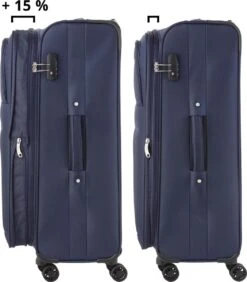 TravelZ Softspinner TSA Kofferset - 2-delig Handbagage + Grote Koffer 77cm - Dubbele Wielen - Blauw 12 TravelZ Softspinner TSA Kofferset - 2-delig Handbagage + Grote Koffer 77cm - Dubbele Wielen - Blauw -Reis Opberg Artikelen 1052x1200 4