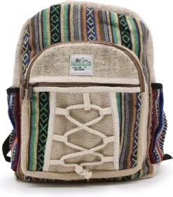 Kleine Hennep Rugzak - Rugtas - Touw- En Zakkenstijl - 30x22x7cm -Reis Opberg Artikelen 1056x1200 3