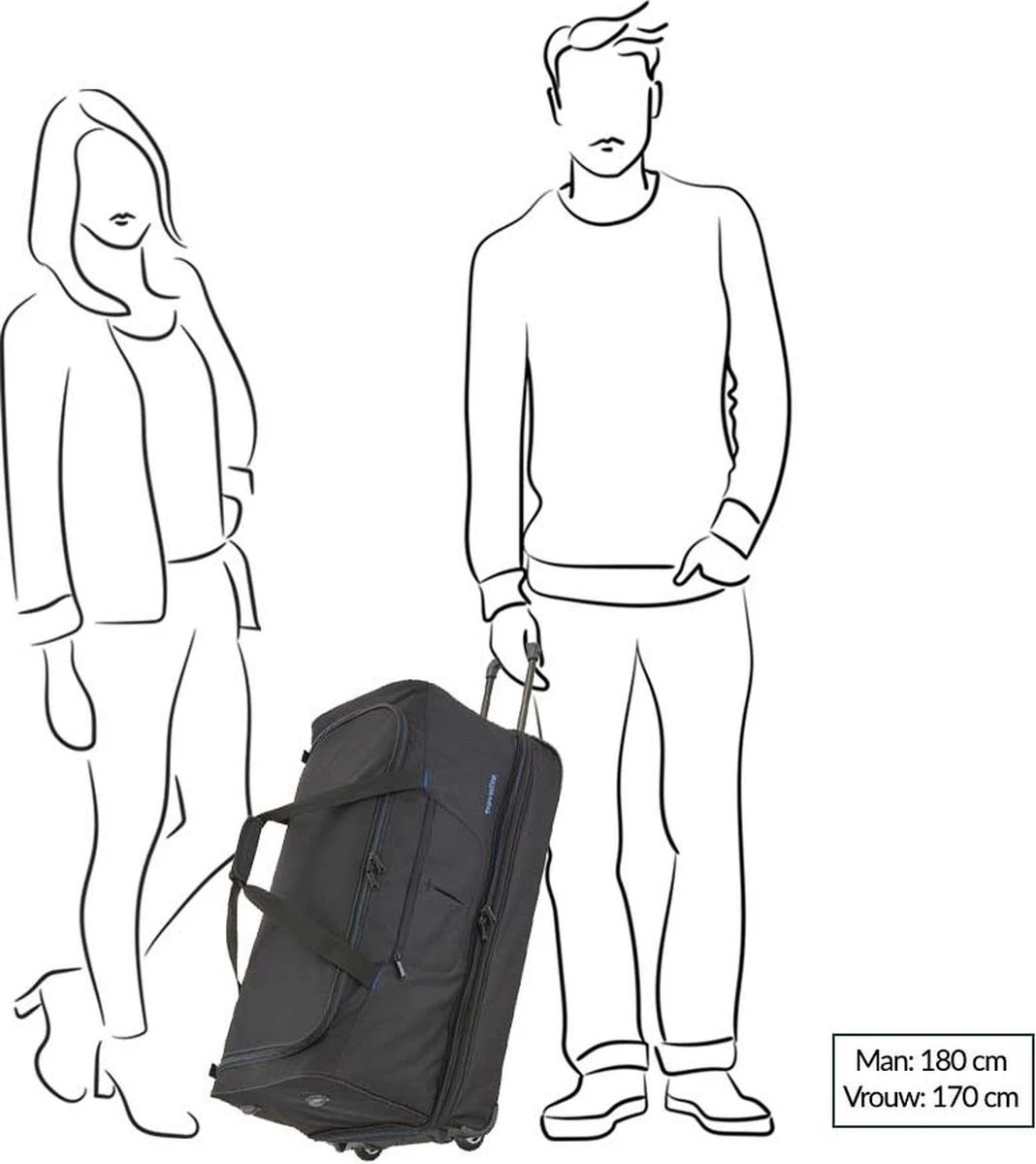 Travelite Reistas Met Wielen Basics - Zwart 4 Travelite Reistas Met Wielen Basics - Zwart - Afbeelding 2