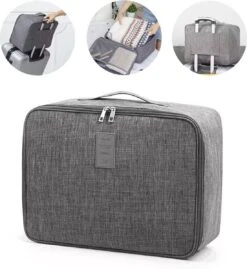 Merkloos TDR-Organiser Opbergtas-reistas Handbagage -Luxe Organizer Voor Kleren En Toiletartikelen -Grijs -Reis Opberg Artikelen 1100x1200 14
