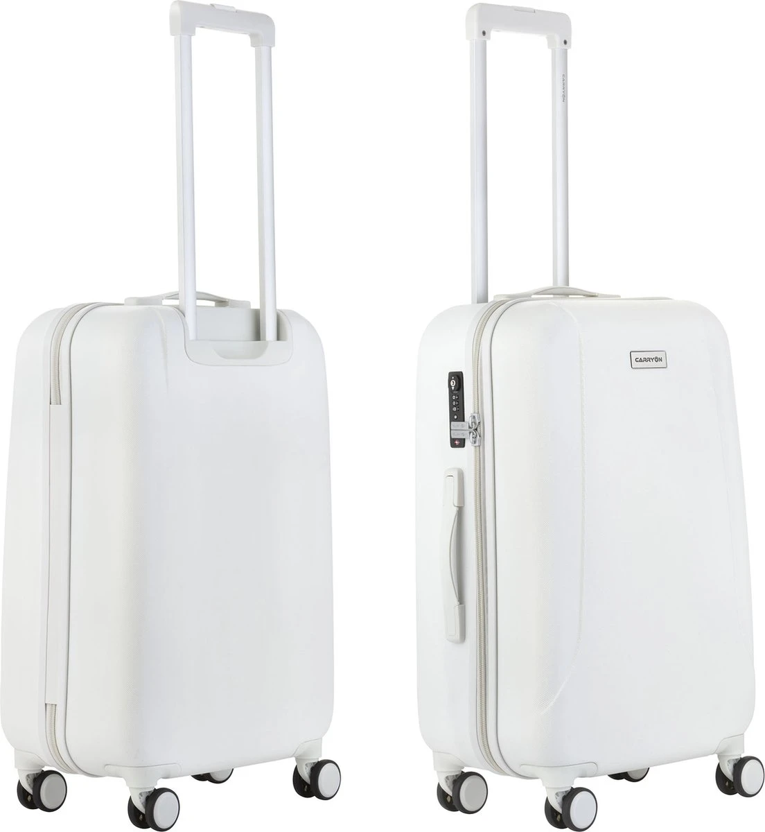 CarryOn Skyhopper Reiskoffer - 68.5cm TSA Trolley Met OKOBAN - Wit 4 CarryOn Skyhopper Reiskoffer - 68.5cm TSA Trolley Met OKOBAN - Wit - Afbeelding 2