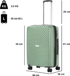 CarryOn Transport TSA Reiskoffer - Trolley 67cm Met Expander - OKOBAN - Dubbele Wielen - Olijf 16 CarryOn Transport TSA Reiskoffer - Trolley 67cm Met Expander - OKOBAN - Dubbele Wielen - Olijf -Reis Opberg Artikelen 1104x1200