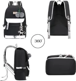 Ekuizai Hippe Meiden Schooltas / Rugzak Roze -Reis Opberg Artikelen 1124x1200 2