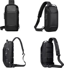 Brandie® - Rugzak - Laptop Rugzak Tot Voor Unisex - Schooltas - Waterdicht - Large Capaciteit - USB Poort - Met Regenhoes - Schoudertas Voor Reizen En Zakelijk Werk - Materiaal Polyester - Maat16 X 11 X 33 Inch - Zwart -Reis Opberg Artikelen 1125x1200 6