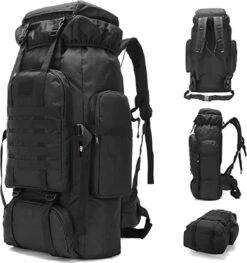 IBright XXL Tactical Backpack 100 Liter - Tactische Rugzak -Militaire Rugzak - Waterdicht - Zwart -Reis Opberg Artikelen 1126x1200 9