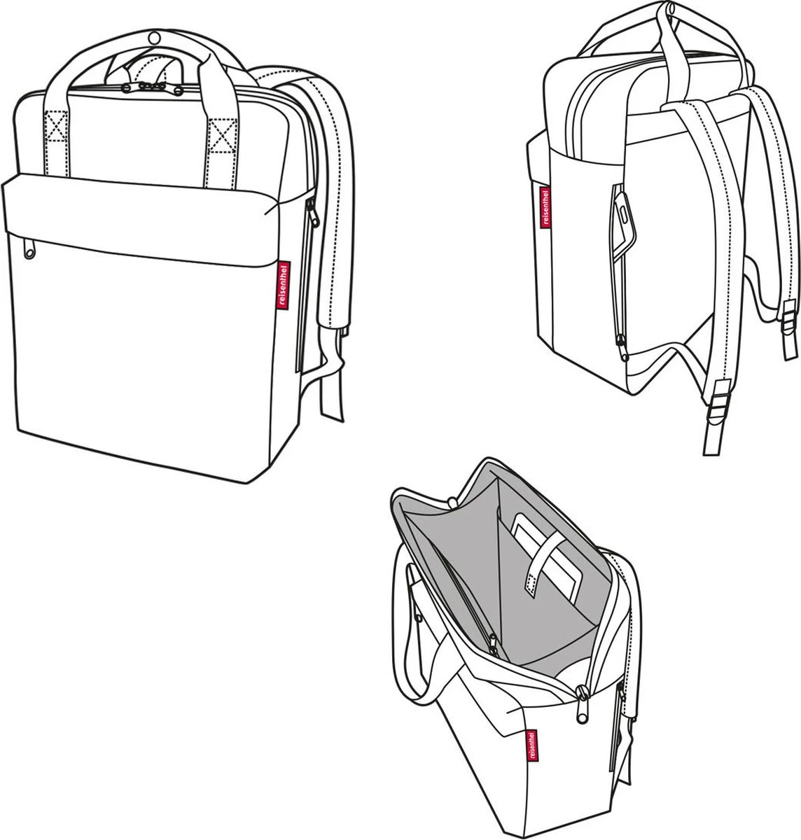 Reisenthel Allday Backpack M Rugzak - 15L - Mixed Dots Red Rood 7 Reisenthel Allday Backpack M Rugzak - 15L - Mixed Dots Red Rood - Afbeelding 5