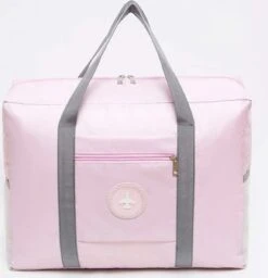 Merkloos Reistas - Handbagage Tas - Opvouwbaar - Roze - Travelbag