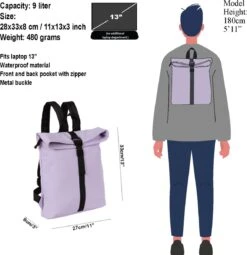 New Rebels Mart Waterafstotende Rolltop Rugzak - Medium - Lila 5 New Rebels Mart Waterafstotende Rolltop Rugzak - Medium - Lila -Reis Opberg Artikelen 1161x1200 3