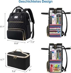 Merkloos ETRONIK Lunch Rugzak Voor Dames, Laptoprugzak, 15,6 Inch Met Geïsoleerde Koeltas, Waterdichte Koelrugzak Met USB-oplaadaansluiting, Koeltas, Lunchtas Voor Dames En Heren, Reizen, Werk, School, Zwart -Reis Opberg Artikelen 1164x1200 10