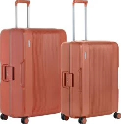 CarryOn Protector Luxe Kofferset - TSA Trolleyset M+L Formaat Met Kliksloten - Terra