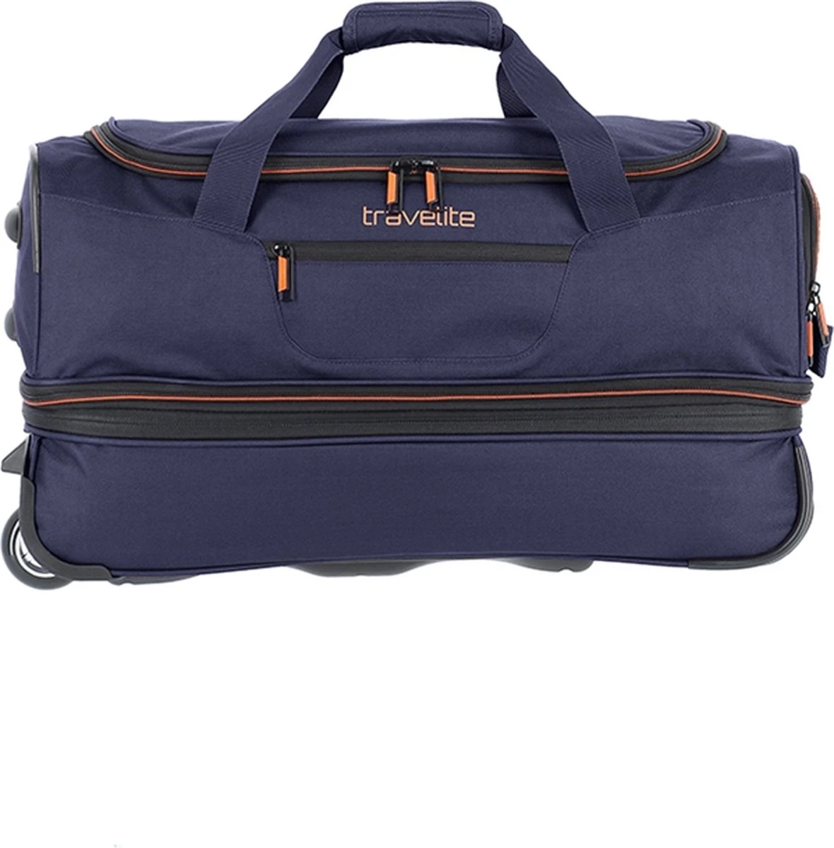 Travelite Basics Wheeled Duffle 55cm Expandable Navy/Orange 16 Travelite Basics Wheeled Duffle 55cm Expandable Navy/Orange - Afbeelding 14