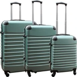 Travelerz Kofferset 3 Delig Met Wielen En Cijferslot - ABS - Groen (228-)