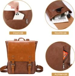 Behave Rugzak - Rugtas - Backpack - Laptoptas - Schooltas - 15 L - 15 Inch Laptop Tas - Bruin -Reis Opberg Artikelen 1186x1200 2