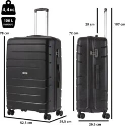 TravelZ Big Bars Reiskoffer 78 Cm Met Dubbele Wielen - Trolley Koffer Met TSA-slot - Zwart 13 TravelZ Big Bars Reiskoffer 78 Cm Met Dubbele Wielen - Trolley Koffer Met TSA-slot - Zwart -Reis Opberg Artikelen 1187x1200 4