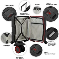 CarryOn Protector Luxe Handbagage Koffer - Trolley 55cm Met TSA-slot En Clipsluiting - Zwart -Reis Opberg Artikelen 1189x1200 5