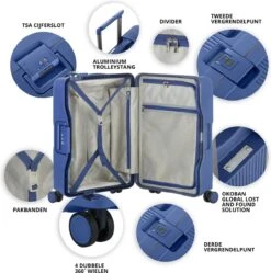 CarryOn Protector Luxe Grote Reiskoffer - Trolley 77cm Met TSA-klikslot - Ultrasterk - Blauw -Reis Opberg Artikelen 1189x1200 6