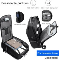 Arctic Hunter Rugtas - Laptop Tas - 15,6 Inch - Waterafstotend - Usb Oplaadstation -Reis Opberg Artikelen 1196x1200 3