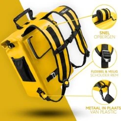 Valkental - 3in1 Fietstas - Geschikt Als Bagagetas, Rugzak En Schoudertas - Waterdicht & Reflecterend - 23L -Reis Opberg Artikelen 1198x1200 5