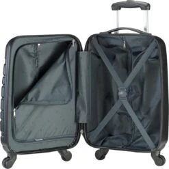 Princess Traveller Singapore Handbagage Koffer 55 Cm - Zwart -Reis Opberg Artikelen 1199x1200