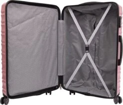 Tobeyz - Kofferset - 3-delig Roze Handbagage - Verrijdbaar Op 4 Wielen - Stevig ABS - Lichtgewicht, Trolley -Reis Opberg Artikelen 1200x1018 2