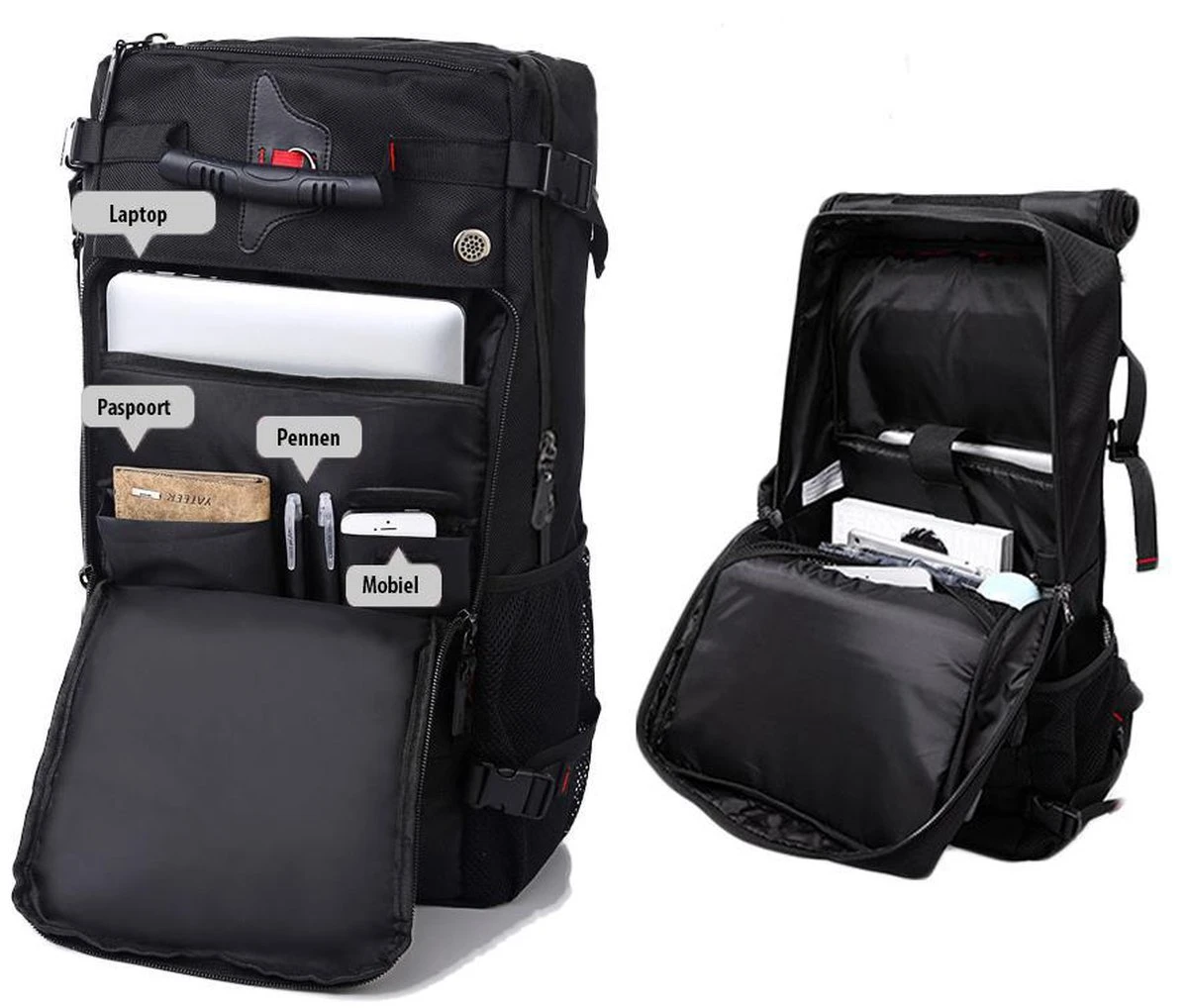 Beefree Anti Diefstal Rugzak| Handbagage Koffer | Handbagage Backpack | Reistas | Rugtas | Werktas | Laptoptas | Schooltas | Schoudertas | Groen 7 Beefree Anti Diefstal Rugzak| Handbagage Koffer | Handbagage Backpack | Reistas | Rugtas | Werktas | Laptoptas | Schooltas | Schoudertas | Groen - Afbeelding 5