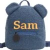 Merkloos Rugtas Teddy Blauw / Geborduurd Met Naam / 7 Verschillende Kleuren Gepersonaliseerd / Teddy Rugzak Kids / Schooltas Met Naam / Tas / Kinderen / Peuter / Kleuter / Teddy Bag / Kind En Baby -Reis Opberg Artikelen 1200x1040 3