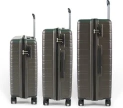 ©TROLLEYZ - Amsterdam No.9 - Kofferset 3 Delig - 55cm+69cm+78cm Met TSA Slot - Dubbele Wielen - 360° Spinners - 100% ABS - Reiskoffers In Cloudy Grey -Reis Opberg Artikelen 1200x1047 3