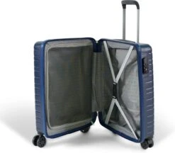 ©TROLLEYZ - Amsterdam No.9 - Trolley - 55cm Met TSA Slot - Dubbele Wielen - 360° Spinners - 100% ABS - Handbagage Koffer In Ocean Blue -Reis Opberg Artikelen 1200x1051 1