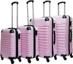 Castillo Quadrant 4 Delige ABS Kofferset - Soft Pink