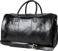 NEGOTIA Delta - Leren Weekendtas - Leren Reistas - Duffel Bag - 100% Luxe Top-Grain Leer - Zwart -Reis Opberg Artikelen 1200x1058 5