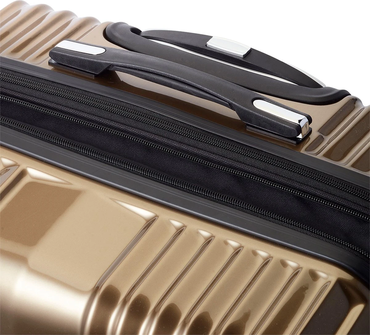 Tesla PC - Reiskoffer - 75 Cm - 4 Wielen - Goud 8 Tesla PC - Reiskoffer - 75 Cm - 4 Wielen - Goud - Afbeelding 6