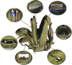Tactical Backpack 30 L | Tactische Rugzak | Sport - School - Werk | Marine Groen - Backpack US Assault Molle Large - Rugzak -Marine Groen - 30 L -Reis Opberg Artikelen 1200x1089 3