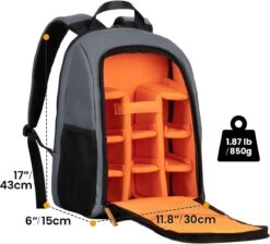 Tarion Rugzakje Voor Fotografen; Met Speciale Opbergruimte Voor Een Spiegelreflexcamera; Waterdicht, Licht En Compact; Incl. Vak Voor 15 Inch Laptop En Een Regenhoes; Grijs 11 Tarion Rugzakje Voor Fotografen; Met Speciale Opbergruimte Voor Een Spiegelreflexcamera; Waterdicht, Licht En Compact; Incl. Vak Voor 15 Inch Laptop En Een Regenhoes; Grijs -Reis Opberg Artikelen 1200x1090 2