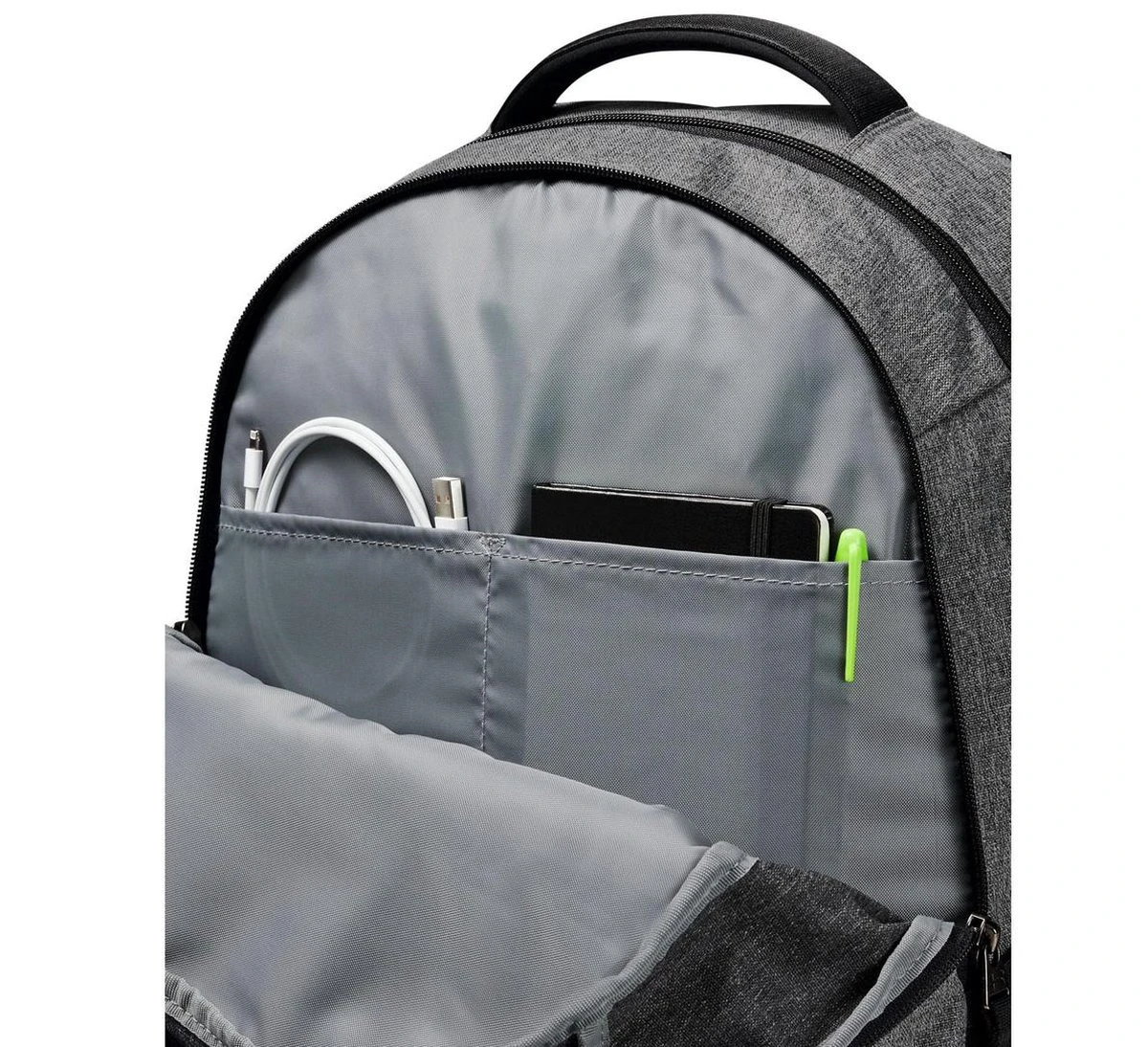 Under Armour Hustle 4.0 Unisex Rugzak - Graphite Medium Heather 5 Under Armour Hustle 4.0 Unisex Rugzak - Graphite Medium Heather - Afbeelding 3