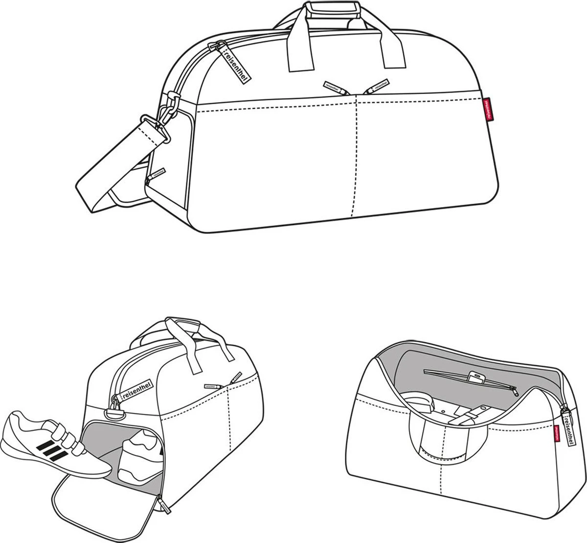 Reisenthel Overnighter Plus Reistas - 50L - Twist Silver Grijs 7 Reisenthel Overnighter Plus Reistas - 50L - Twist Silver Grijs - Afbeelding 5