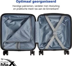 CabinMax Handbagage Koffer - Trolley 30L - Harde Reiskoffer - 45x36x20cm - Lichtgewicht - Groot Capaciteit - Geel 17 CabinMax Handbagage Koffer - Trolley 30L - Harde Reiskoffer - 45x36x20cm - Lichtgewicht - Groot Capaciteit - Geel -Reis Opberg Artikelen 1200x1111 1