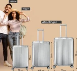 Royal Swiss - Reis Koffer - 76cm - Cijferslot- Lichtgewicht Koffer - 4 Wielen - Silver 17 Royal Swiss - Reis Koffer - 76cm - Cijferslot- Lichtgewicht Koffer - 4 Wielen - Silver -Reis Opberg Artikelen 1200x1114 17