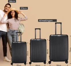 Royal Swiss - Reis Koffer - 76cm - Cijferslot- Lichtgewicht Koffer - 4 Wielen- Zwart -Reis Opberg Artikelen 1200x1114 26